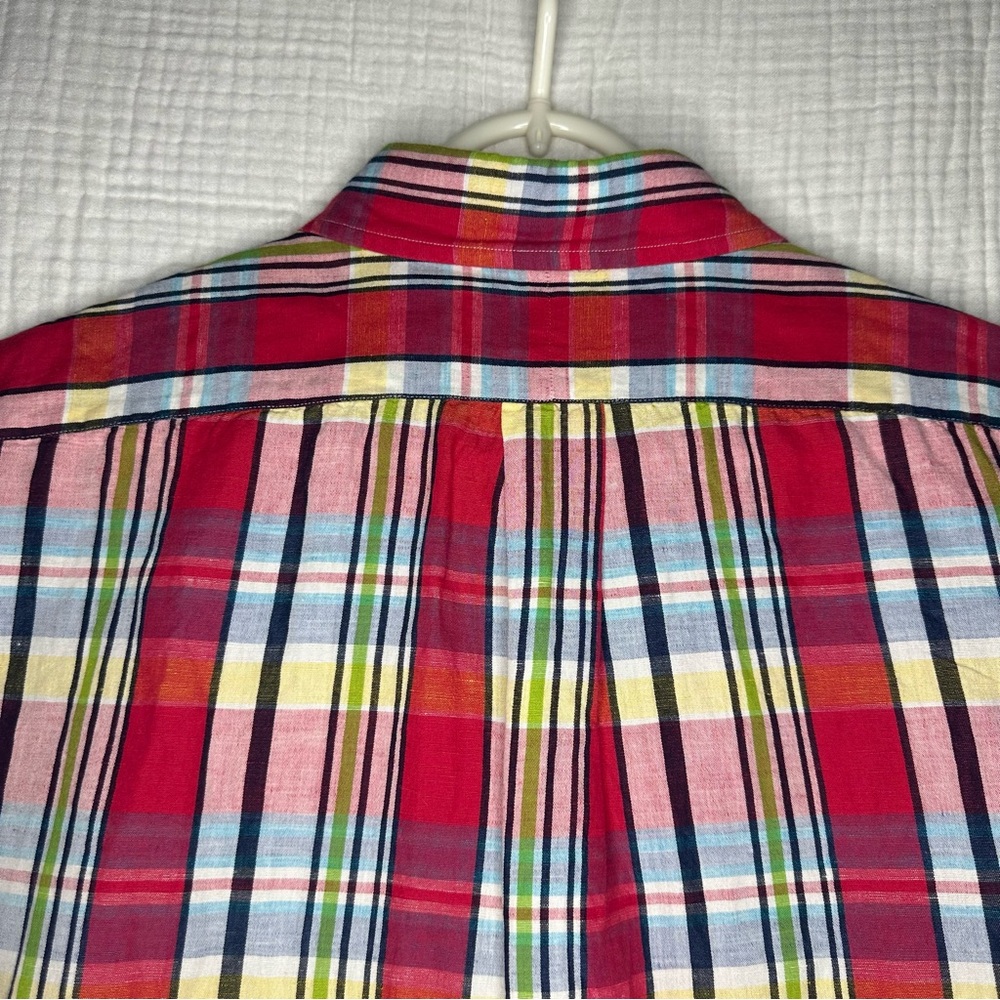 Polo Ralph Lauren Men’s Classic Short Sleeve Shirt Madras Plaid Button Down M - Picture 8 of 12
